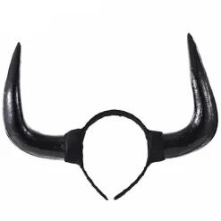Lång oxhorn huvudbonad cosplay horn pannband festtillbehör för Halloween><noscript><img width=