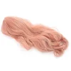 Lång rosa peruk för kvinnor, mode, lockig, vågig peruk, naturligt falskt hår för festcosplay> Peruker