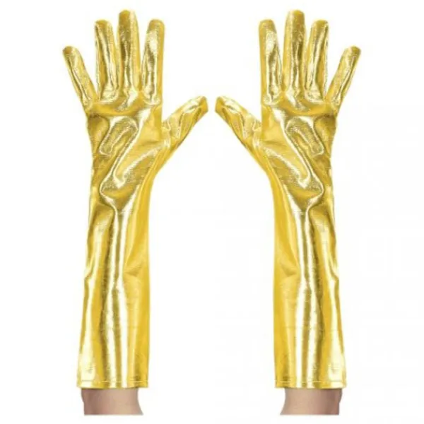 Långa Handskar - Guldmetallic> Tillbehör