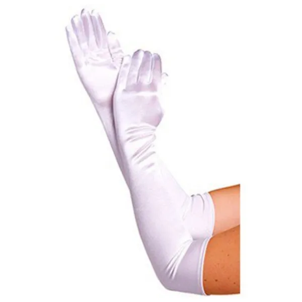 Långa Handskar - Vit - Halloween & Maskerad 56> Tillbehör