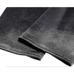 Långa Opera Party 20-tals Satinhandskar Stretchig Vuxenstorlek Armbågslång Vågig plisserad 52 cm svart><noscript><img width=