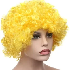 Lockigt Afro Peruker Maskeraddräkt Funky Peruk Disco Clown För Män Och Kvinnor Fotboll Crday Present> Peruker