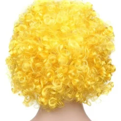 Lockigt Afro Peruker Maskeraddräkt Funky Peruk Disco Clown För Män Och Kvinnor Fotboll Crday Present><noscript><img width=