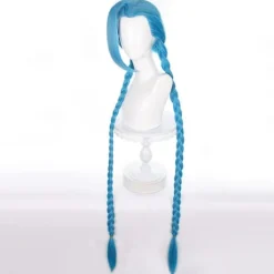 LOL Jinx Cosplay Peruk Blå Lång Peruk 120cm Y - Perfekt><noscript><img width=
