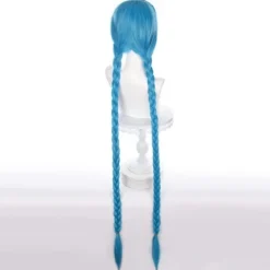 LOL Jinx Cosplay Peruk Blå Lång Peruk 120cm Y - Perfekt><noscript><img width=