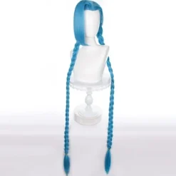 LOL Jinx Cosplay Peruk Blå Lång Peruk 120cm Y - Perfekt><noscript><img width=