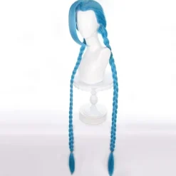 LOL Karaktär Jinx Cosplay Peruk Blå Lång Peruk 120cm Y - Perfekt><noscript><img width=