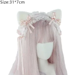 Xuigort Lolita kattöron huvudbonad piga spets hår fest accessoarer söta hårband söt hårnål> Peruker