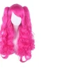 FMYSJ Lolita Lång Lockig Clip On Hästsvans Cosplay Peruk, Dubbel Hästsvans Tiger Clip Lång Lockig Peruk (het Rosa),wz-1336 (FMY)> Peruker