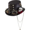 Lolita Punk Gotisk Hårhatt Lolita Steampunk Mini Hatt med Ros Skelett Cosplay Hatt för Halloween Karneval> Huvudbonader