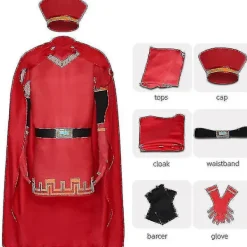 Lord Farquaad Cosplay-dräkt för vuxna och barn Halloween-karnevaldräkt M><noscript><img width=