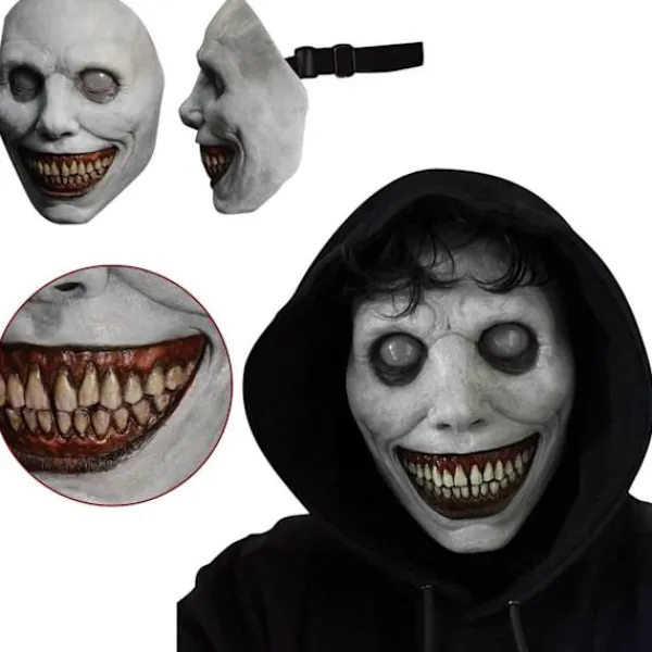 Läskig Halloween-mask för vuxna - Leende demoner, skräckmasker cosplay läskiga Halloween-kostymprylar för Halloween-fest karneval cosplay (1 st)> Masker