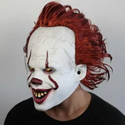 Läskig It Pennywise Krypande Clown Mask, Cosplay & Dekoration Halloween Party Prop Lysande Glowing><noscript><img width=