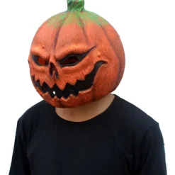 Läskig pumpa latexmask, helmask, fågelskrämma, dekoration, halloweenkostym, fest-FA8-><noscript><img width=