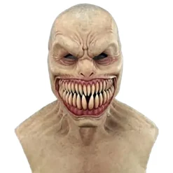 FMYSJ Läskig Realistisk Emulsions Halloween Huvudbonad Spetsiga Tänder Delad Mun Horror Ansiktsöverdrag för Hem (FMY) 1> Masker
