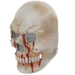 Läskig Skelettansiktsmask med rörlig käke för Halloween-kostym, Cosplay, Maskeradkarnevalfest><noscript><img width=