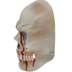 Läskig Skelettansiktsmask med rörlig käke för Halloween-kostym, Cosplay, Maskeradkarnevalfest><noscript><img width=