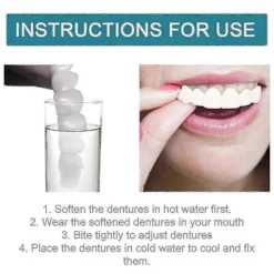 Löständer Temporära Falska Tänder För Omedelbart Självförtroende Leende, Tandfasader För Temporär Tandrestaureringa6><noscript><img width=