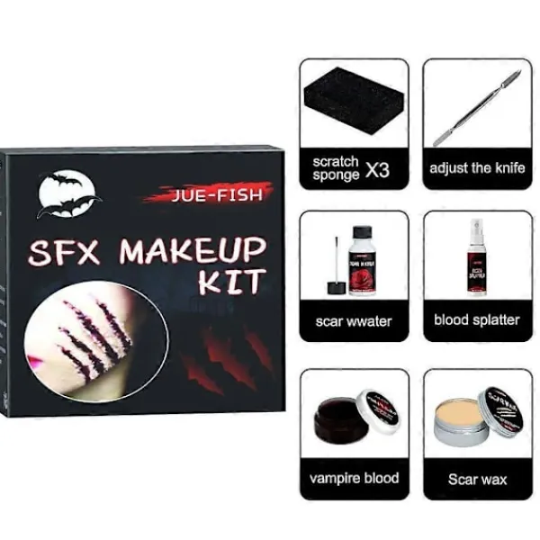 Låtsasblod Smink Blodspray, Tvättbart Blodsmink för Vampyr Cosplays Blod> Smink