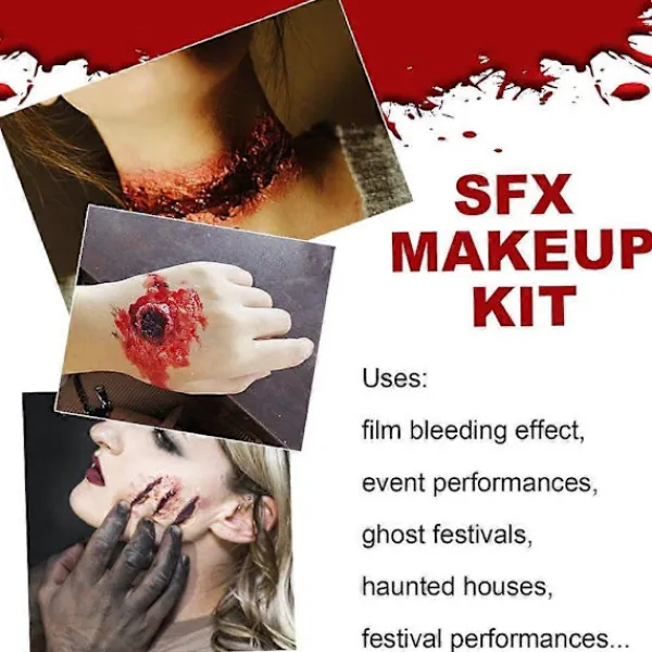 Låtsasblod Smink Blodspray, Tvättbart Blodsmink för Vampyr Cosplays Blod> Smink