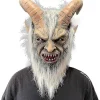 Lucifer Mask med Horn Läskig Djävul Krampus Masker Halloween Cosplay Kostym Rekvisita> Masker