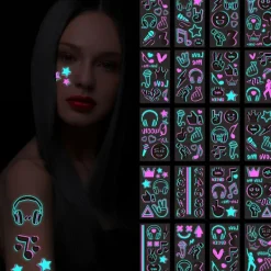 INF Luminous Vattentät Temporär Tattoo Set TT-serien - (Set med 10) A><noscript><img width=