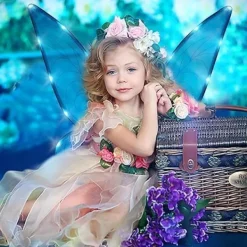 Älvvingar för vuxna med LED-hårband & trollstav för fester[YDE]><noscript><img width=