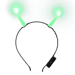 FMYSJ Lysande Alien Huvud Accessoar Hårdekoration Alien Kostym Cosplay Hårband Halloween Party Favör (FMY) 18.00X15.00X1.60CM> Huvudbonader