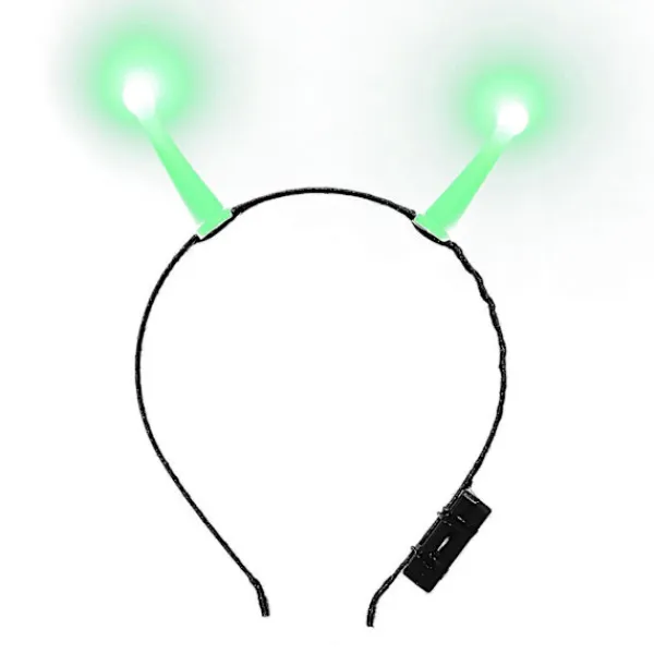 FMYSJ Lysande Alien Huvud Accessoar Hårdekoration Alien Kostym Cosplay Hårband Halloween Party Favör (FMY) 18.00X15.00X1.60CM> Huvudbonader