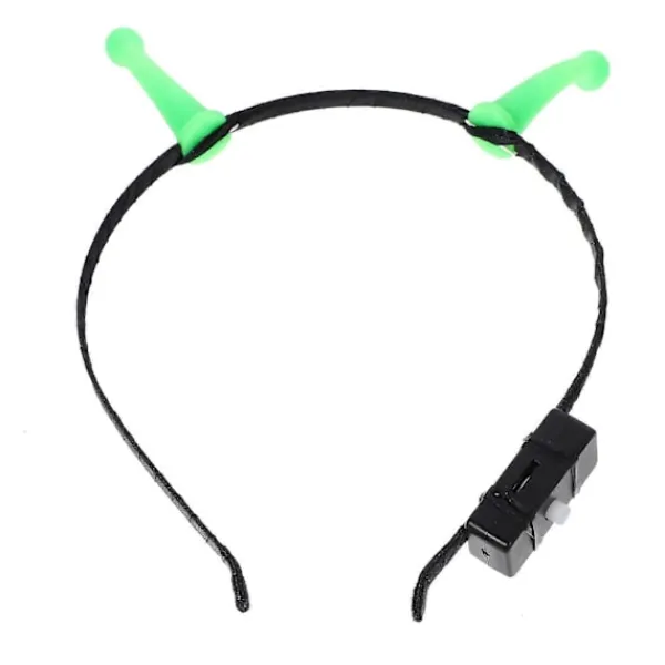 FMYSJ Lysande Alien Huvud Accessoar Hårdekoration Alien Kostym Cosplay Hårband Halloween Party Favör (FMY) 18.00X15.00X1.60CM> Huvudbonader