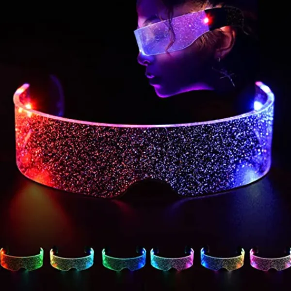 Lysande glasögon, LED-glasögon, Cyberpunk LED-glasögon, F> Tillbehör