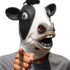 FMYSJ Lyxig Halloween Kostym Maskerad Latex Djurhuvud Mask Ko (FMY)> Masker