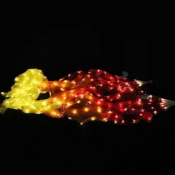 Magdans LED Fläkt Tillbehör Sidenfläktar Kvinnor LED Ljus 1 Par Magdansslöja Performance Rekvisita Kostymer Med Batteri S -120x90cm | Fyndiq><noscript><img width=