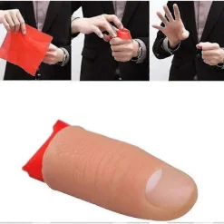 Magiska Fingrar Falska Fingrar Mjuka Tummspetsar Scenföreställningsrekvisita Skämtleksaker Med Röd Siden Träningsduk (2st)><noscript><img width=