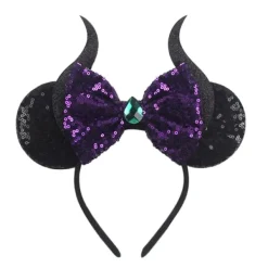 Maleficent Musöron Huvudband för Halloween Cosplay Festfavoriter> Huvudbonader