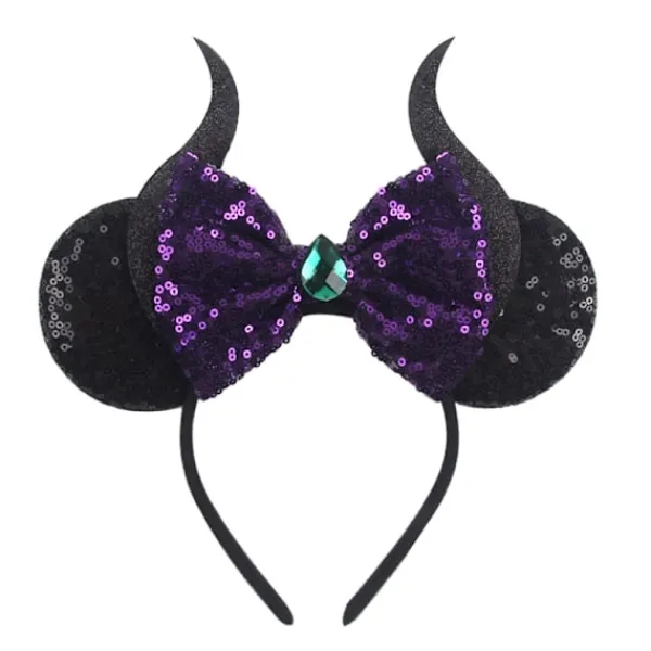 Maleficent Musöron Huvudband för Halloween Cosplay Festfavoriter> Huvudbonader
