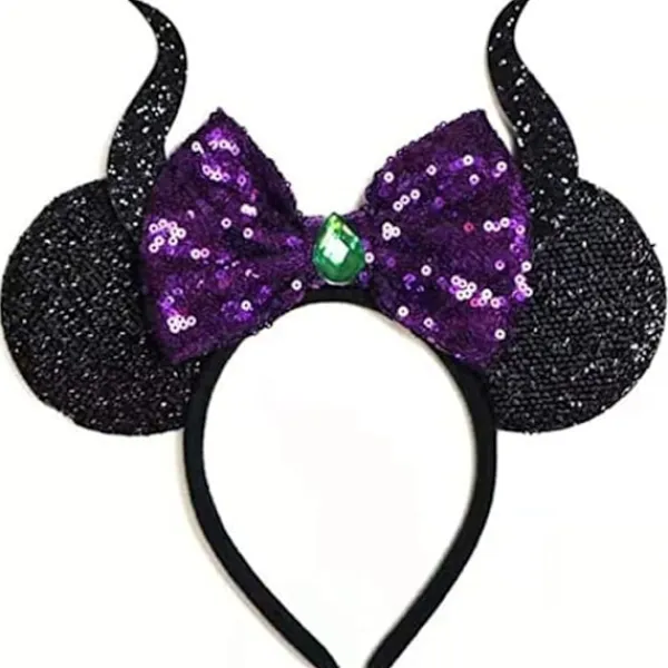Maleficent Musöron Huvudband för Halloween Cosplay Festfavoriter> Huvudbonader