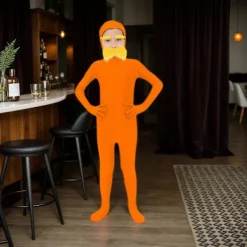 Mandarinkostym Tillbehör Öppet Ansikte Helkroppsdräkter Gul Mustasch och Ögonbryn för Världsbokdagen Halloween Cosplay Adult 170cm><noscript><img width=