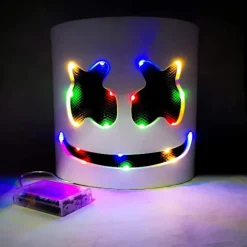 Marshmallow DJ-mask med lysande baratmosfär rekvisita> Masker