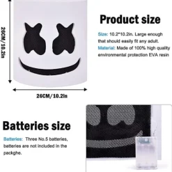Marshmello DJ-mask för Halloween-fester och Cosplay-evenemang[JUN]> Masker