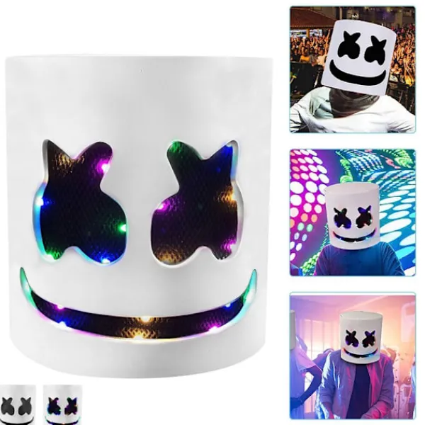 Marshmello DJ-mask Halloween Cosplay-mask-FF-> Masker