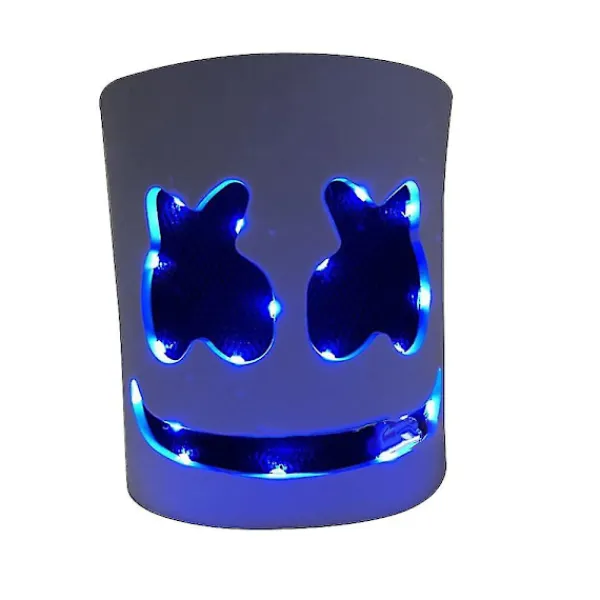 Marshmello LED Mask DJ Cosplay Hjälm Marshmello Kostym Mask Lysande LED Mask Party Cosplay Mask Färgrik> Masker