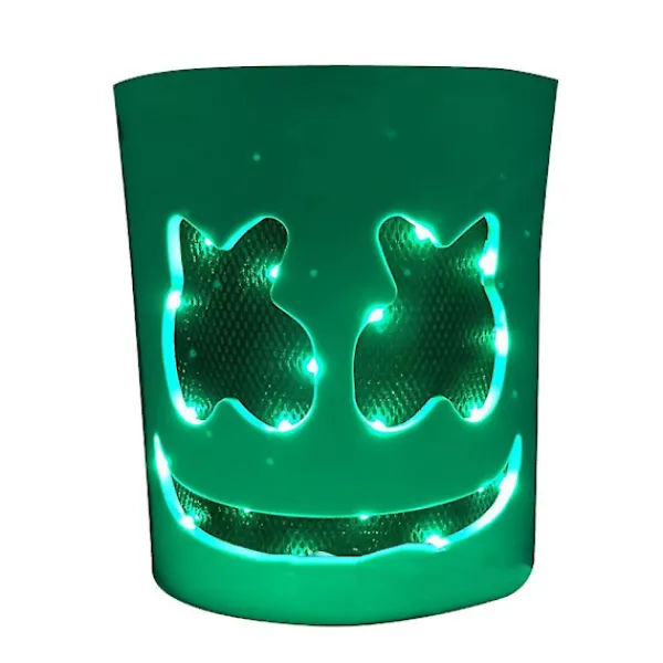 Marshmello LED Mask DJ Cosplay Hjälm Marshmello Kostym Mask Lysande LED Mask Party Cosplay Mask Färgrik> Masker