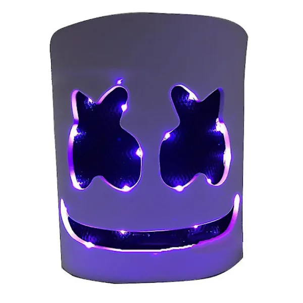 Marshmello LED Mask DJ Cosplay Hjälm Marshmello Kostym Mask Lysande LED Mask Party Cosplay Mask Färgrik> Masker
