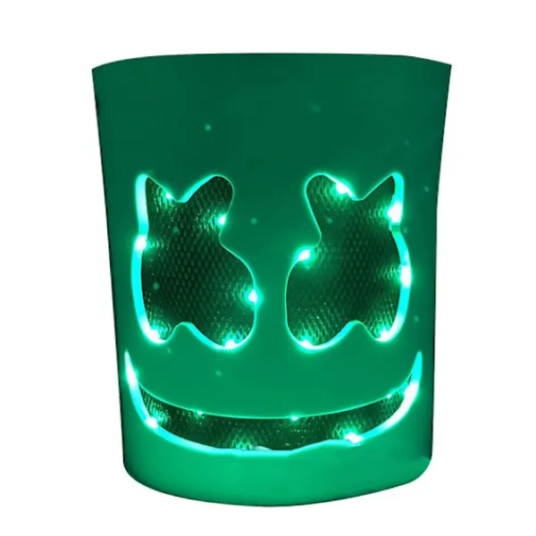 Marshmello LED-mask DJ Cosplay-hjälm Marshmello-dräktmask Lig> Masker