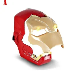 Marvel Avengers 4 Iron Man Captain America Mask Ljus Ljud Hjälm Öppen Mas> Masker