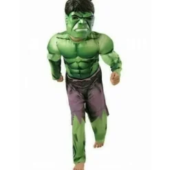 Marvel Avengers Hulk Dräkt för Barn, Ålder 3-8, Pojkdräkt med Mask och Muskler[BT] M><noscript><img width=