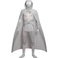 Marvel Moon Knight Tema Kostym Superhjälte Kostym Jumpsuit + Kappa + Bälte + Huvudbonad Set, Halloween Cosplay Vuxna-WELLNGS 170> Dräkter