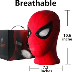 ATELA Mascara Spiderman Headgear Cosplay Moving Eyes Electronic Mask Spider Man 1:1 Chin Control Elastic Toys For Adults Kids Gift><noscript><img width=
