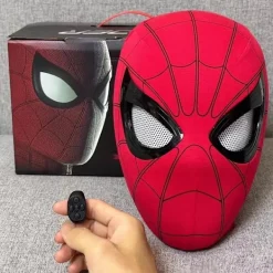 Mascara Spiderman Huvudbonad Cosplay Rörliga Ögon Elektronisk Mask Spider Man 1:1 Fjärrkontroll Elastisk> Masker